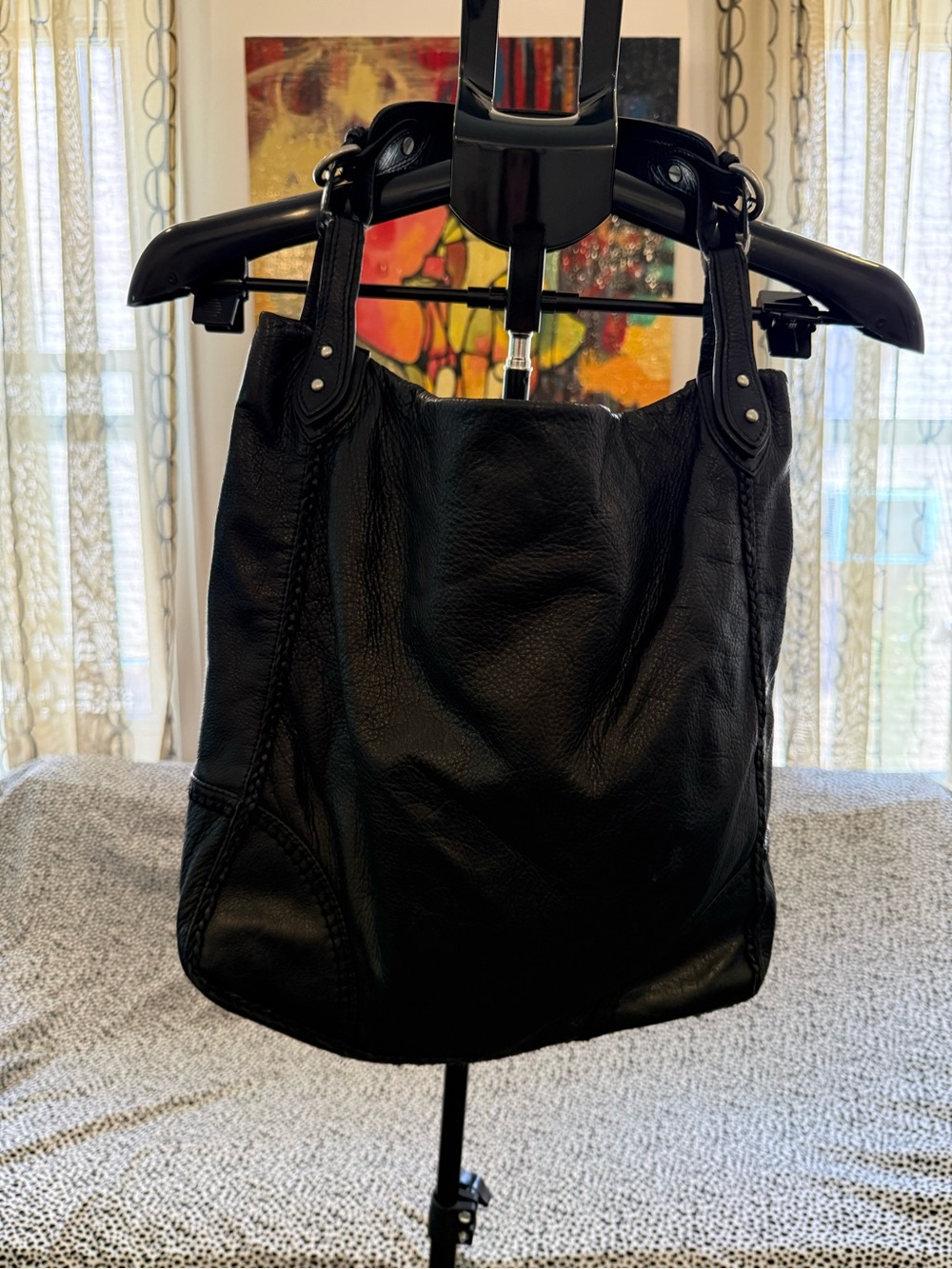 Sigrid Olsen Black Leather Shoulder Bag